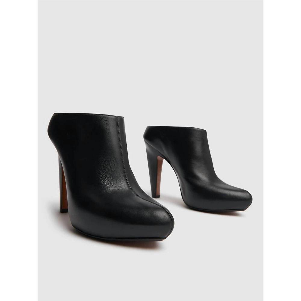 NEW ALEXANDER MCQUEEN women leather mules in black - Picture 2 of 5